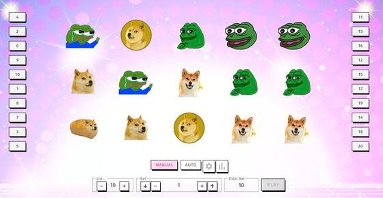 dogecoin/pepe slot machine (Coco Bets)