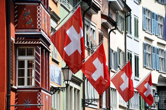 Swiss flags 