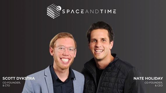 Co-founders Scott Dykstra (left) and Nate Holiday (Space and Time)