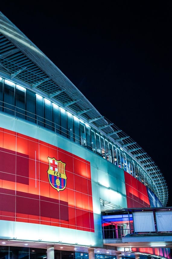 Spanish soccer team's Barcelona FC’s Camp Nou at Night (2018)