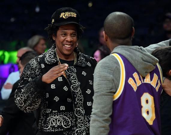 Jay-Z at a Los Angeles Lakers game in March 2020.