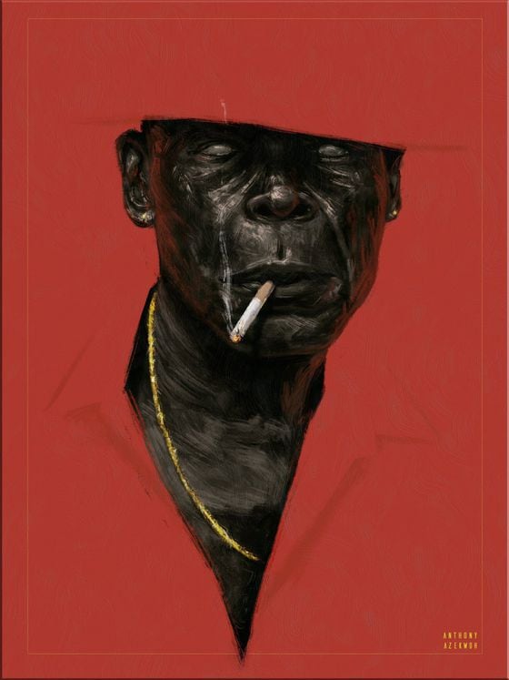 "The Red Man" by 21-year-old Nigerian artist Anthony Azekwoh