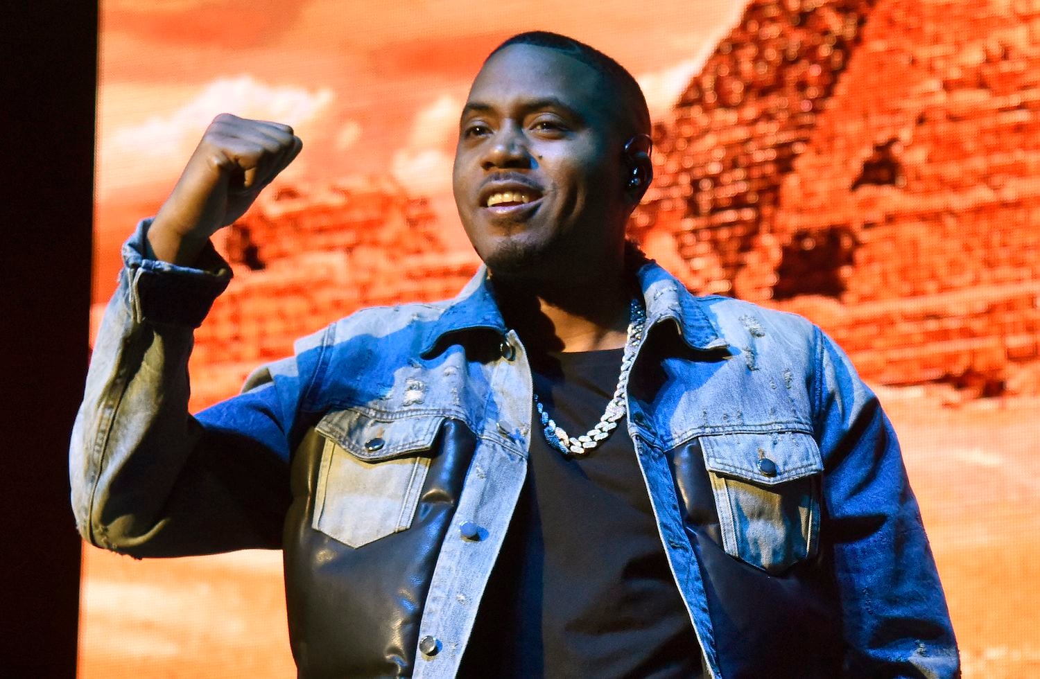 Nas performs in Oakland, Calif., Feb. 21, 2020.