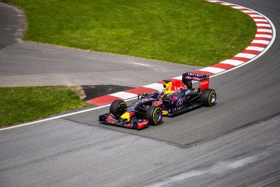Red Bull F1 car on track (JP Valery/Unsplash)