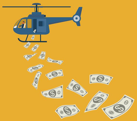 Ben Bernanke once suggested the Fed could fix deflation by dropping money from helicopters (sorbetto/Getty Images)