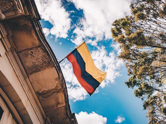 Colombia flag. (Flavia Carpio/Unsplash)