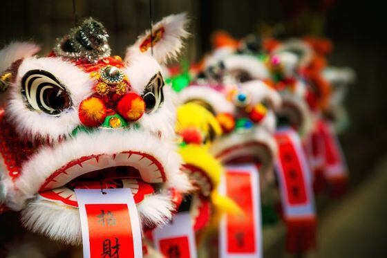 Chinese New Year lion masks