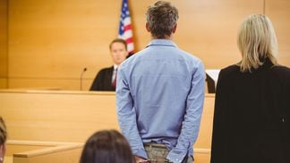 man in courtroom