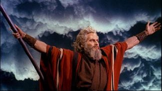 Charlton Heston as Moses in "The 10 Commandments"
