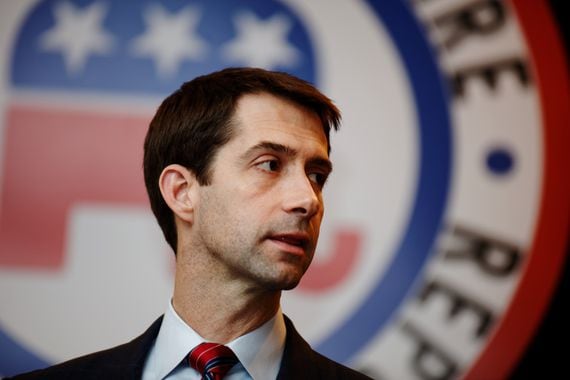 Senator Tom Cotton, who chairs the Senate Banking Committee ecnomic subcommittee, said U.S. dollar supremacy helps it maintain its sanctions regime while asking about the potential benefits of a digital dollar. (Michael Vadon/Flickr)