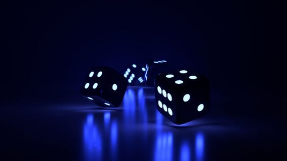 Four Glowing Dice