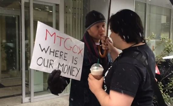 Mt. Gox bitcoin protest