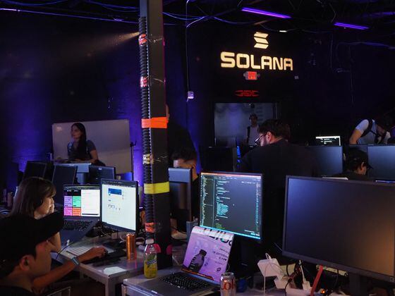 The Solana Hacker House in Miami, April 2022. (Danny Nelson/CoinDesk)