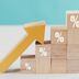 CDCROP: Wooden blocks with percentage sign and arrow up, financial growth, interest rate increase, inflation concept (Getty Images)
