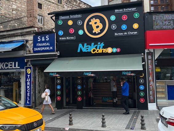 A crypto exchange in Istanbul, Turkey.