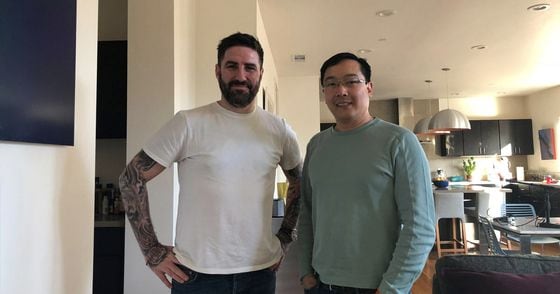 McCormack (left) with Litecoin creator Charlie Lee.
