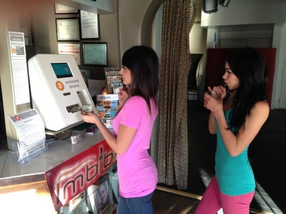People using bitcoin ATM