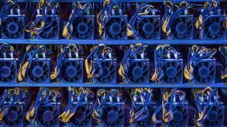 Bitcoin mining machines (Shutterstock)
