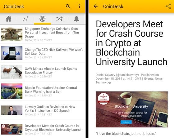 CoinDesk app news images