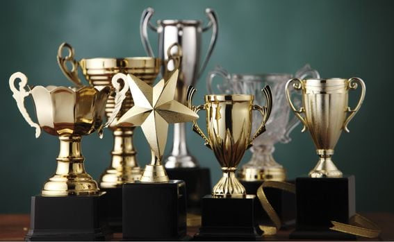 Trophies, cups, awards