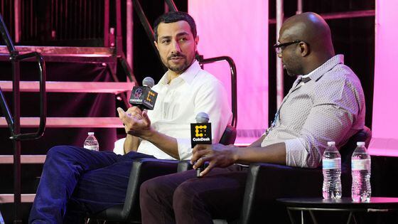 CoinDesk reporter Frederick Munawa, the author of this piece, interviews Trust Machines CEO Muneeb Ali on stage at Consensus 2023. (Shutterstock/CoinDesk)