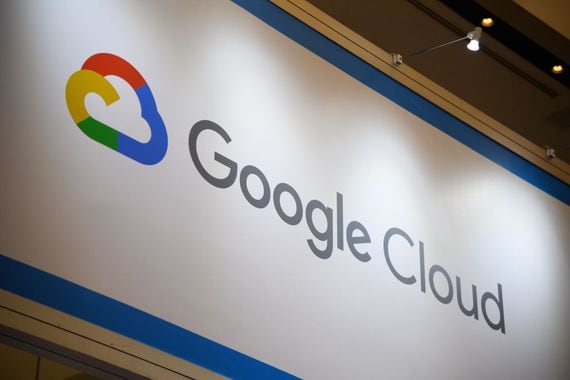 Signage for Google Cloud is displayed at the Google Inc. booth during the SoftBank World 2019 event in Tokyo, Japan, on Thursday, July 18, 2019. The founders of Southeast Asian ride-hailing giant Grab, indoor farming startup Plenty, Indian hotel chain OYO Rooms and payments service Paytm took the stage at an annual SoftBank conference to explain how artificial intelligence helps them stay on top in their respective fields. Photographer: Akio Kon/Bloomberg via Getty Images