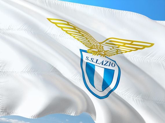 Flag of Italian soccer club SS Lazio