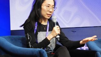 Optimism co-founder Jinglan Wang (Brady Dale for CoinDesk)