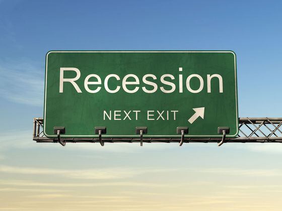 CDCROP: Recession Road Sign (ZargonDesign/Getty Images)