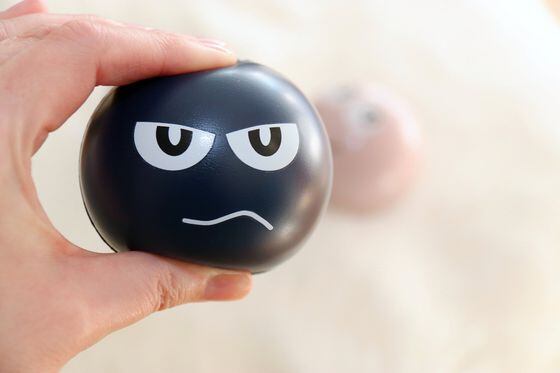 squeezed stress ball