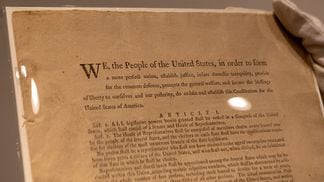 CDCROP: Sotheby's Announces Auction Of First Printing Of US Constitution (Alexi Rosenfeld/Getty Images)