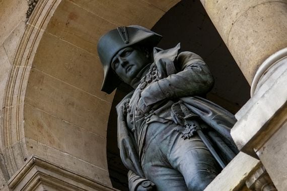 Statue of Napoleon Bonaparte image via Shutterstock