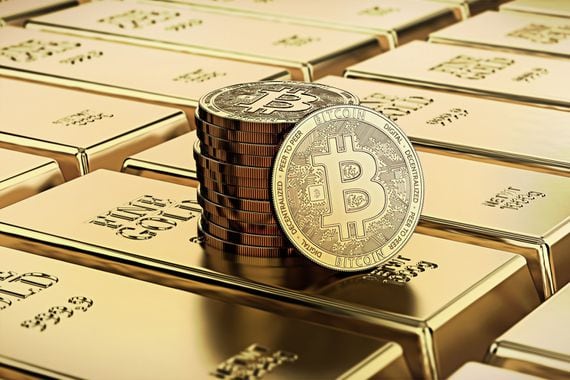 gold, bitcoin