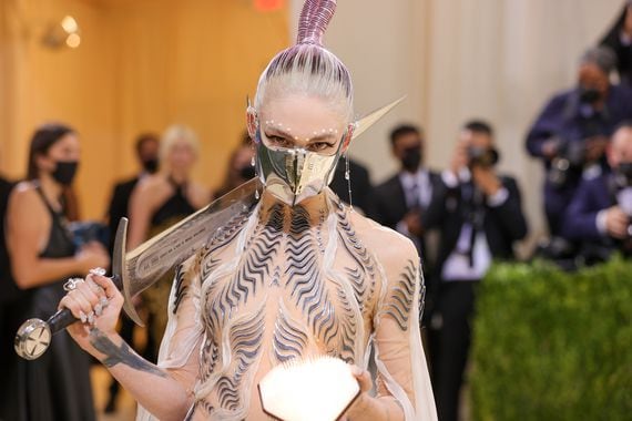 Grimes attends the 2021 Met Gala in New York. (Theo Wargo/Getty Images)