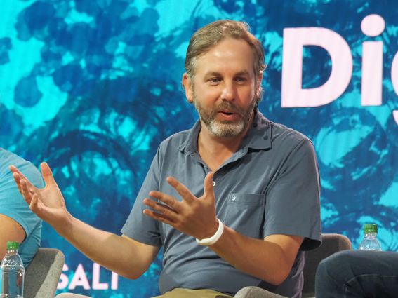 Bart Smith, Susquehanna global head of digital assets strategy, speaking at a conference in the Bahamas in May. (Danny Nelson/CoinDesk)