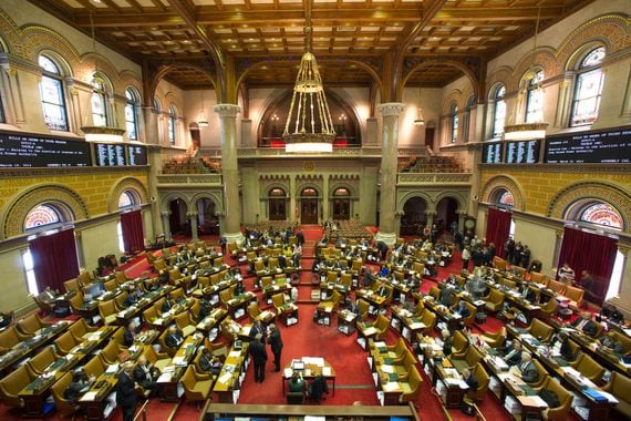 Inside the New York State Capitol in Albany, N.Y.
