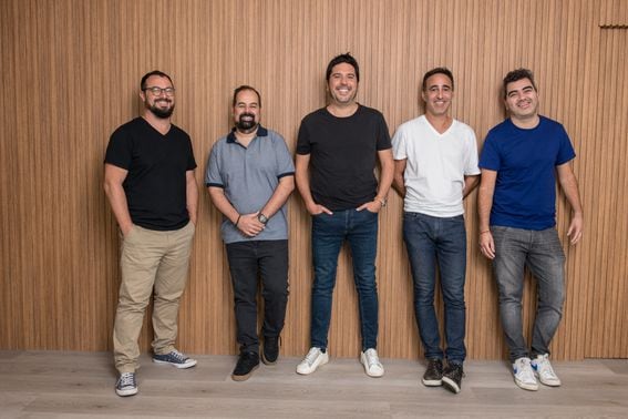 SenseiNode's executive team, left to right: Nacho Roizman, Martín Fernández, Pablo Larguía, Rodrigo Benzaquen and Jesús Chitty. (SenseiNode)