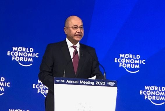 SOVEREIGNTY: At Davos, Iraqi President Barham Salih said it is his nation's right to have relations with its neighbors on its own terms. (Photo by Leigh Cuen for CoinDesk)