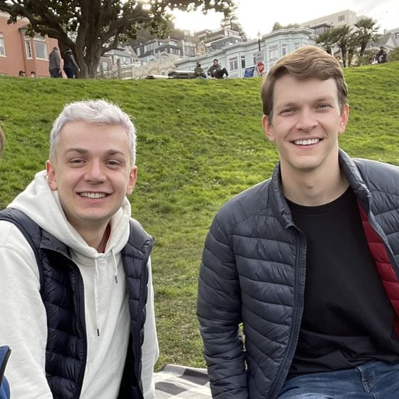 Showtime co-founders Alex Masmej (left) and Alex Kilkka (right) in San Francisco.