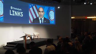 CFTC Chairman Rostin Behnam at the 2022 Chainalysis Links conference (CoinDesk/Danny Nelson)