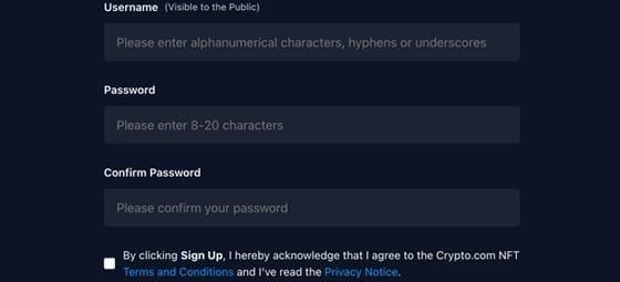 Crypto.com sign up steps - 2 (Crypto.com)