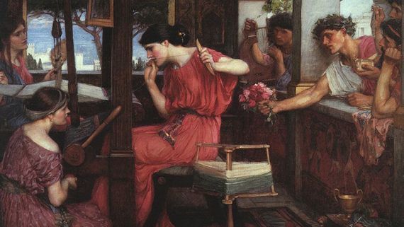 Like the suitors courting Penelope in the Odyssey, Ethereum's biggest layer-2 teams are vying to win over the Celo blockchain. (John William Waterhouse, via Wikipedia.)