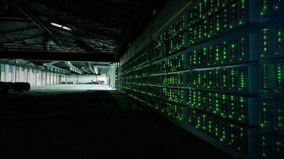 A bitcoin mining farm (Marko Ahtisaari/Flickr)