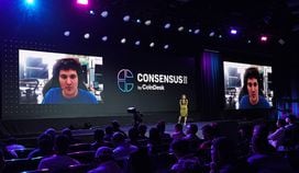 Sam Bankman-Fried, CEO, FTX and Christine Lee, Lead Anchor, CoinDesk at Consensus 2022 (Suzanne Cordiero/Shutterstock/CoinDesk)