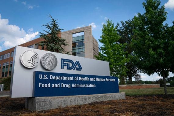 WHITE OAK, MD - JULY 20: A sign for the Food and Drug Administration is seen outside of the headquarters on July 20, 2020 in White Oak, Maryland. (Photo by Sarah Silbiger/Getty Images)