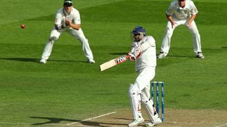Zaheer Khan of India bats during a match against New Zealand on Feb. 15, 2014.