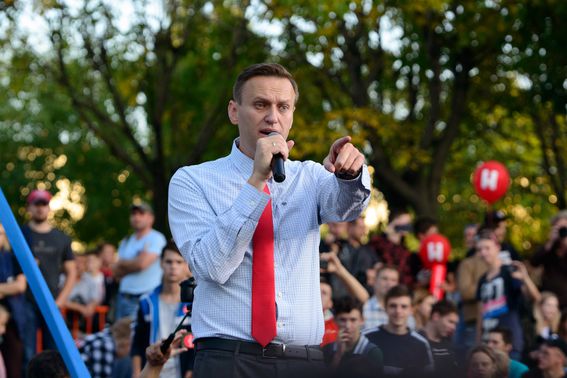 Alexei Navalny at a rally