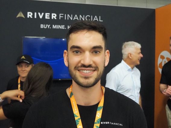 River Financial CEO Alex Leishman at BTC 2022. (Danny Nelson/CoinDesk)