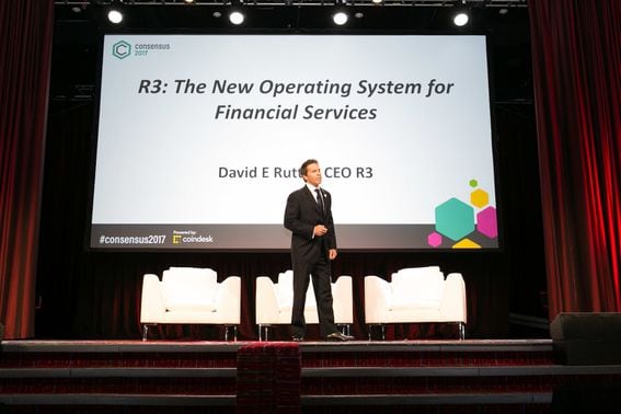 R3 CEO David Rutter speaks at Consensus 2017 