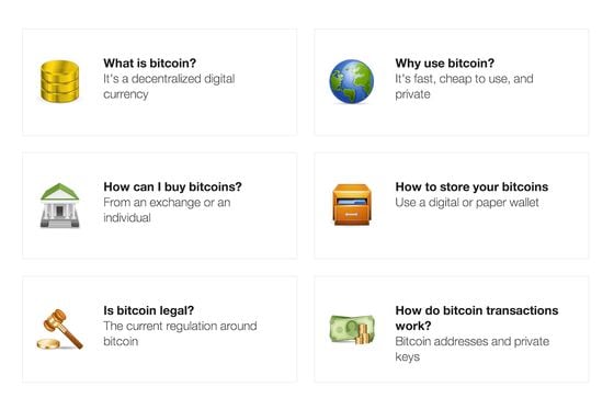 bitcoin information centre screenshot
